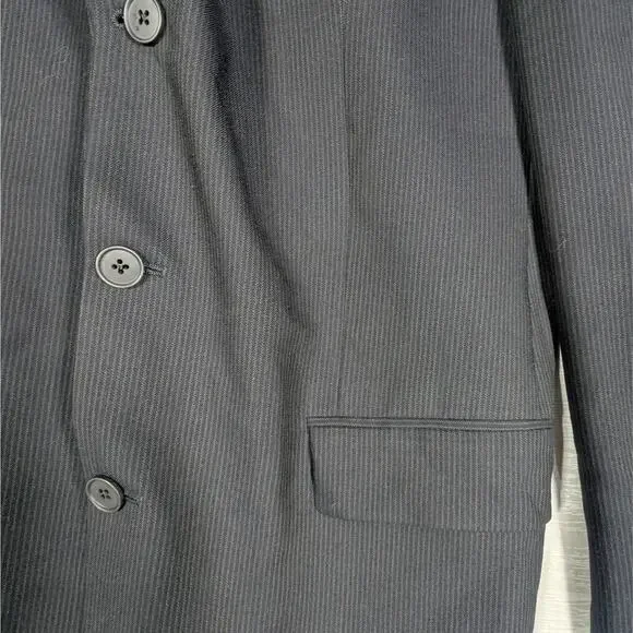 Yves Saint Laurent YSL Suit Blazer 44R Black Worsted Wool Made in Canada VTG - Picture 2 of 10